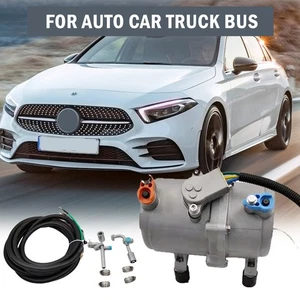 12 Volt A/C Electric Compressor Set for Auto Air Conditioning Car Truck Bus ] - Foto 1 di 13