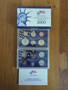 NEW 2005 United States Mint Proof Coin Set US 50 State Quarters COA Uncirculated - Picture 1 of 2
