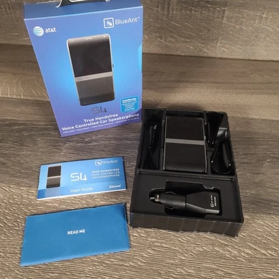 Altavoz manos libres Bluetooth para automóvil BlueAnt S4 altavoz controlado por voz A2DP Foto 1 de 4