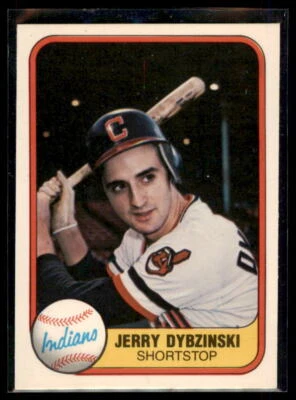 1981 Fleer  Jerry Dybzinski  RC #399 Cleveland Indians - Image 1 of 2
