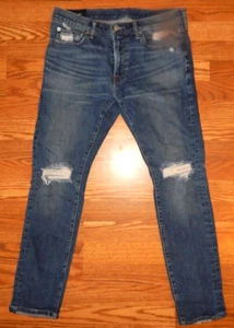 ABERCROMBIE & FITCH MENS SUPER SKINNY DISTRESSED STRETCH JEANS SIZE 32 X 29 - Picture 1 of 5