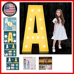 Personalized 4FT Marquee Letter A - Eye-Catching Decoration for Any Occasion - Picture 1 of 9