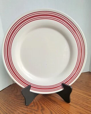 Sonoma Life + Estilo Cerezas Jubileo, Plato de Cena Rayas Rojas 11" Repuesto  Foto 1 de 4