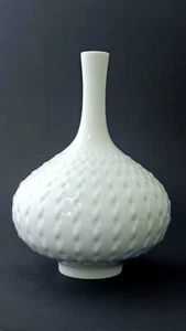 Jarrón Meissen OP Art blanco L. Zepner años 60  - Imagen 1 de 11