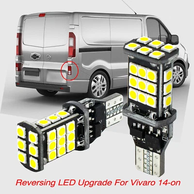 Xenon White LED Light Upgrade Reverse - For Vauxhall Vivaro Renault Trafic 14-on - Image 1 of 4