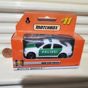 Matchbox BMW 328i POLIZEI 1999 #11 Police Car *GERMAN Issue + GERMAN Box NewBoxd - Picture 1 of 5