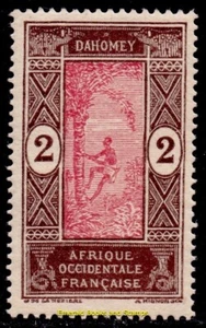 EBS French Dahomey 1913 - Native & Palm Tree - DY 44 - MNH** - (WW4 - Picture 1 of 1