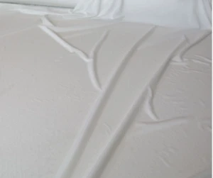 10m Jersey super bi-elastisch Deko- und Bekleidungs-Stoff (Meterware) Netz WEIß - Bild 1 von 3