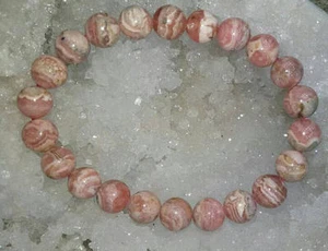 Rhodokrosit Emotionale Heilung 8 mm Perlen Armband Weckt Ihre Kraft - Bild 1 von 1