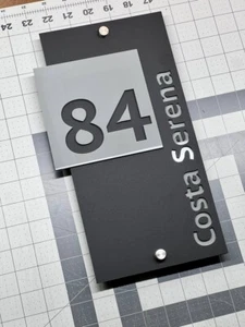 Personalized House Number Sign Modern Outdoor Address Plate Custom Home - Picture 1 of 10