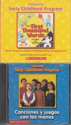 CD Lot x 4 - Scholastic Early Childhood English / Spanish Learning Tools - Image 1 of 4