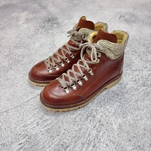 Fracap Italy Mens Brown Leather Hiking Boots Vibram Sole US9 UK8 EU42 27cm - Picture 1 of 19