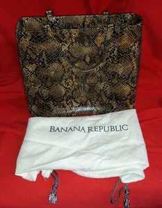 Banana Republic Italien Ziegenleder Kiesel Schlangen Design Handtasche Beuteltasche Tasche ✞  - Bild 1 von 11