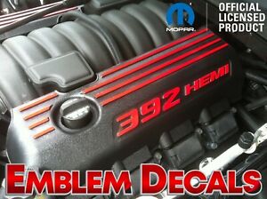 Dodge Challenger 392 Hemi Engine Decal SRT 09 2010 11 12 13 14 15 16 17 18 19 