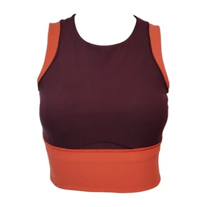 Lululemon Kick Serve Sweat Bra Bordeaux Drama Vivid Flame White Size 4 - Picture 1 of 3