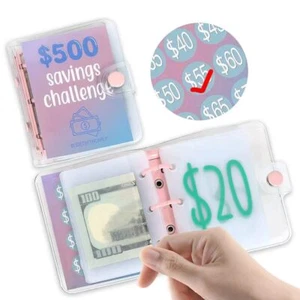$555 Savings Challenge Binder Money Saving Challenge Mini Budget Binder with ... - Picture 1 of 7