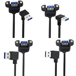 CY 12 Inch Short USB Extension Cable, USB 3.0 Panel Mount Type Cable with Screws - Picture 1 of 11