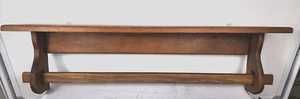 36" langes Vintage rustikales Landhaus Primitivholz Wandregal Quilt Rack Hängeleiste - Bild 1 von 7
