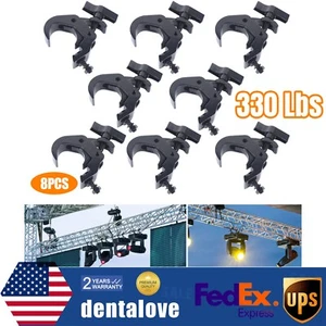 Schwerlast Aluminiumlegierung 8er-Pack DJ Bühne Beleuchtung Klemmen Traversenklemme 330 Pfund - Bild 1 von 18