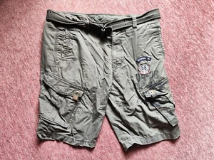 New, Cherokee, 42", Men's, Grey, "Automobile Inc", Cargo, Shorts & Belt - Cotton - Picture 1 of 9