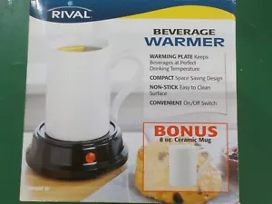 Rival Beverage Warmer with Bonus Ceramic Mug. New Open Box. Camping. (MS T-2) - Picture 1 of 3