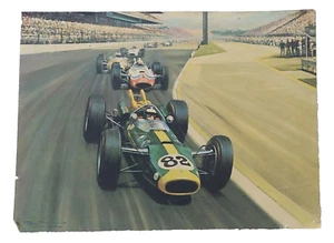 Jim Clark at Indianapolis 1965 By Roy Nockolds F1 Car Print - Picture 1 of 1
