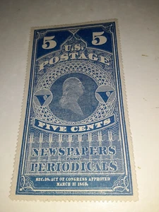 SL 8896/ US Stamp 1860's 5c Newspaper Periodical Stamp us stamps collections - Picture 1 of 8