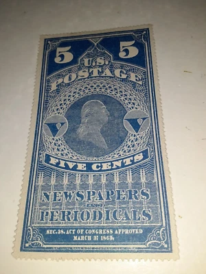 SL 8896/ US Stamp 1860's 5c Newspaper Periodical Stamp us stamps collections - Image 1 of 4