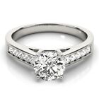 1.25 Ct Real Moissanite Engagement Beautiful Ring 925 Sterling Sliver Size 7