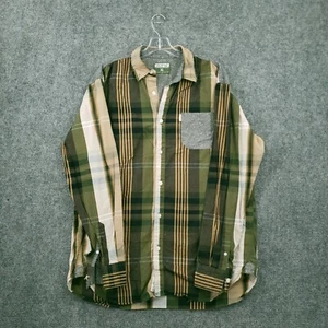 Staple Shirt Mens XL Button-Down Green Plaid Long Sleeves Cotton Casual Workwear - Picture 1 of 14