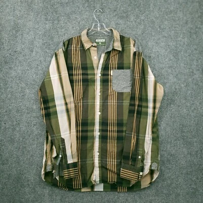 Staple Shirt Mens XL Button-Down Green Plaid Long Sleeves Cotton Casual Workwear - Image 1 of 4