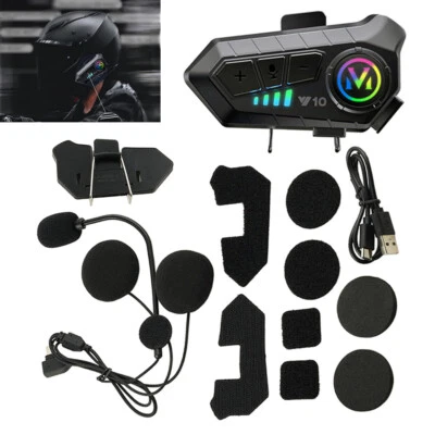 HiFi Bluetooth 5.3 Motorcycle Helmet Headset Wireless Call Motorbike Headphone - Image 1 of 4