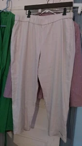 J. JILL Sz LP Linen Stretch pants Cuffs New w/Tags $79 Sea Salt Tan ~ - Picture 1 of 11