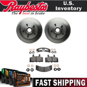 Front Brake Rotor and Hub Assembly & Brake Pads For 1995-1999 Chevrolet C1500
