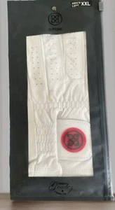 G/FORE LEATHER CABRETTA MENS GOLF LEFT HAND GLOVE SAND RED 4 G CIRCLE 2XL NWT - Picture 1 of 9