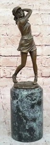 Real Mujer Golfista Golf Deporte Bronce Estatua Escultura Estatuilla Figura Venta Regalo - Imagen 1 de 10