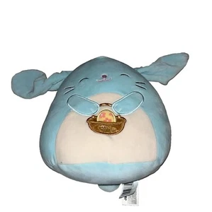 Juguete de peluche Squishmallows botones azul conejito de Pascua conejo huevo cesta - Imagen 1 de 7