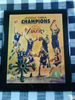 RELOJ DE PARED LOS ANGELES LAKERS CHAMPIONS 2002 NBA KOBE BRYANT SHAQ  Foto 1 de 3