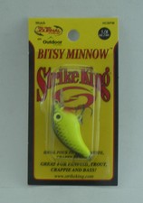 Strike King HCBPM-535 Bitsy Pond Minnow 1/8oz Color Black Back Chartreuse