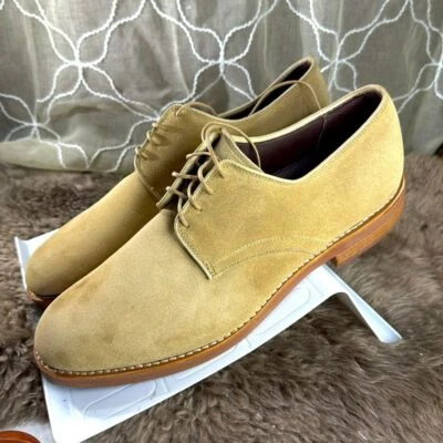 (Q7) Zapatos Oxford Allen Edmonds Nomad Buck para hombre en blanco roto, talla 9,5 Foto 1 de 4