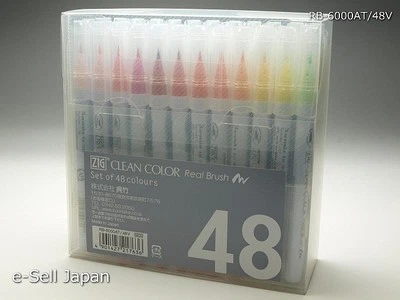 KURETAKE ZIG Clean Color Real Brush RB-6000AT-48V / 48 colours Manga Anime - Image 1 of 4