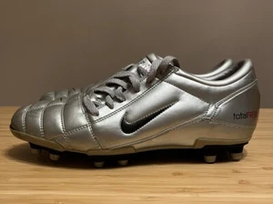 Nike Total 90 T90 III FG Vintage Football Boots Soccer Cleats US 10 Chrome Black - Picture 1 of 10