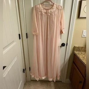 Gossard Artemis Vintage 50’s Babydoll Nightgown/Robe Pegnoir Set Nightie Chiffon - Picture 1 of 16
