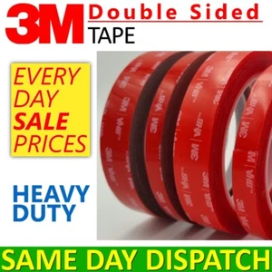DOUBLE SIDED TAPE Heavy Duty 3M, Extra Strong Double Sided Sticky Mounting Tape - Picture 1 of 13