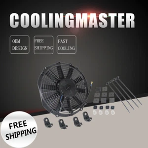 12 Inch 80W 12 Volt Electric Cooling Fan + Mounting Kit Performance Thermo Fan - Foto 1 di 7
