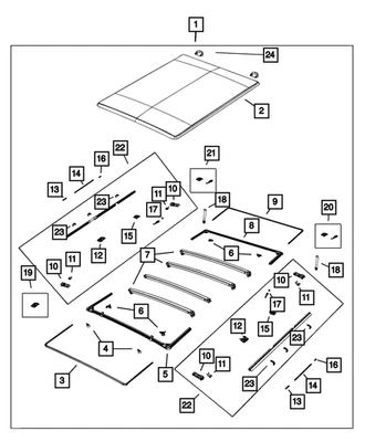 Bisagra de cubierta genuina Mopar Tonneau 68371925AA Foto 1 de 3