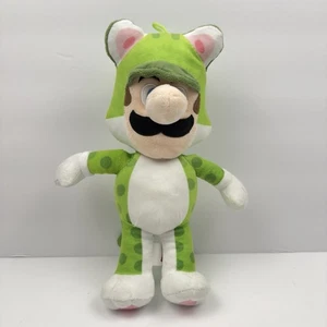 NINTENDO Super Mario Plush Luigi Cat Suit Green 12” Stuffed Animal Toy - Picture 1 of 14