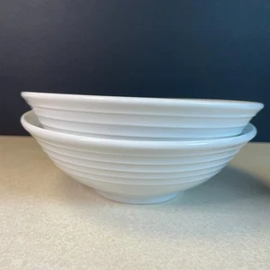 Horizon by Sonoma Home weiß geringelt Coupe Suppe Müslischalen - 2er Set - Bild 1 von 5
