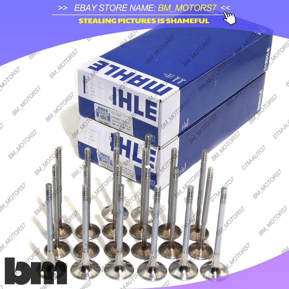 KIT DE 20 VÁLVULAS DE ADMISIÓN Y ESCAPE PARA VW JETTA BEETLE GOLF AUDI A4 TT 1.8T MAHLE Foto 1 de 4