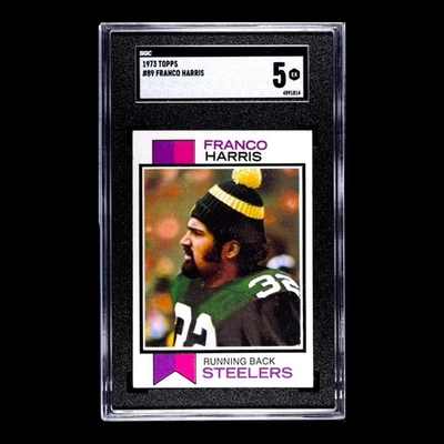 1973 Topps Franco Harris #89 RC SGC 5 EX ~ Pittsburgh Steelers HOF ~ New Slab - Image 1 of 3
